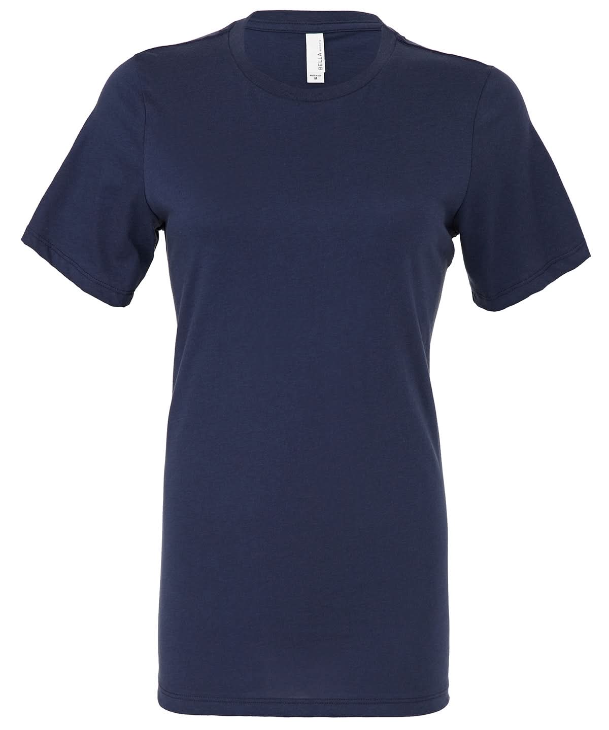 Bella Canvas Womens relaxed Jersey short sleeve tee Navy BE046 - Navy - Customisable T-Shirts