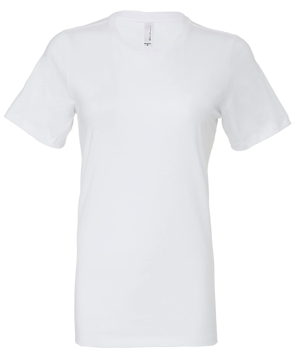 Bella Canvas Womens relaxed Jersey short sleeve tee White BE046 - White - Customisable T-Shirts