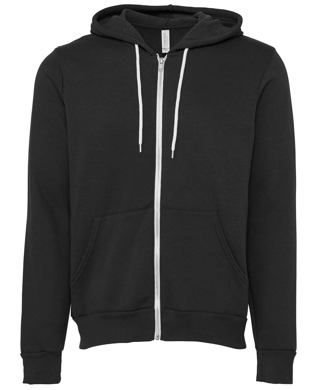 Bella Canvas Unisex polycotton fleece full zip hoodie Dtg Dark Grey BE106 - Dtg Dark Grey - Customisable Hoodies