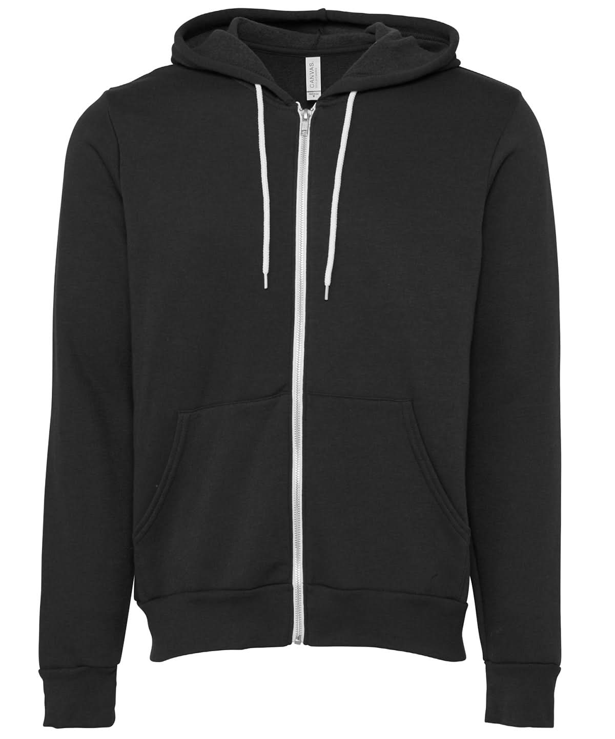 Bella Canvas Unisex polycotton fleece full zip hoodie Dtg Dark Grey BE106 - Dtg Dark Grey - Customisable Hoodies