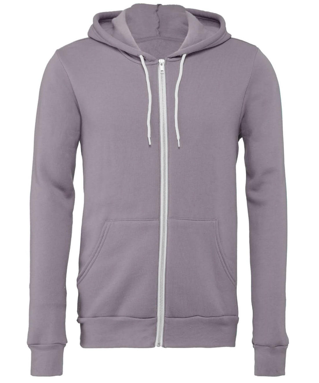 Bella Canvas Unisex polycotton fleece full zip hoodie Storm BE106 - Storm - Customisable Hoodies