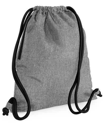 Bagbase Icon gymsac BG110 - Grey Marl Black One size - Customisable Bags