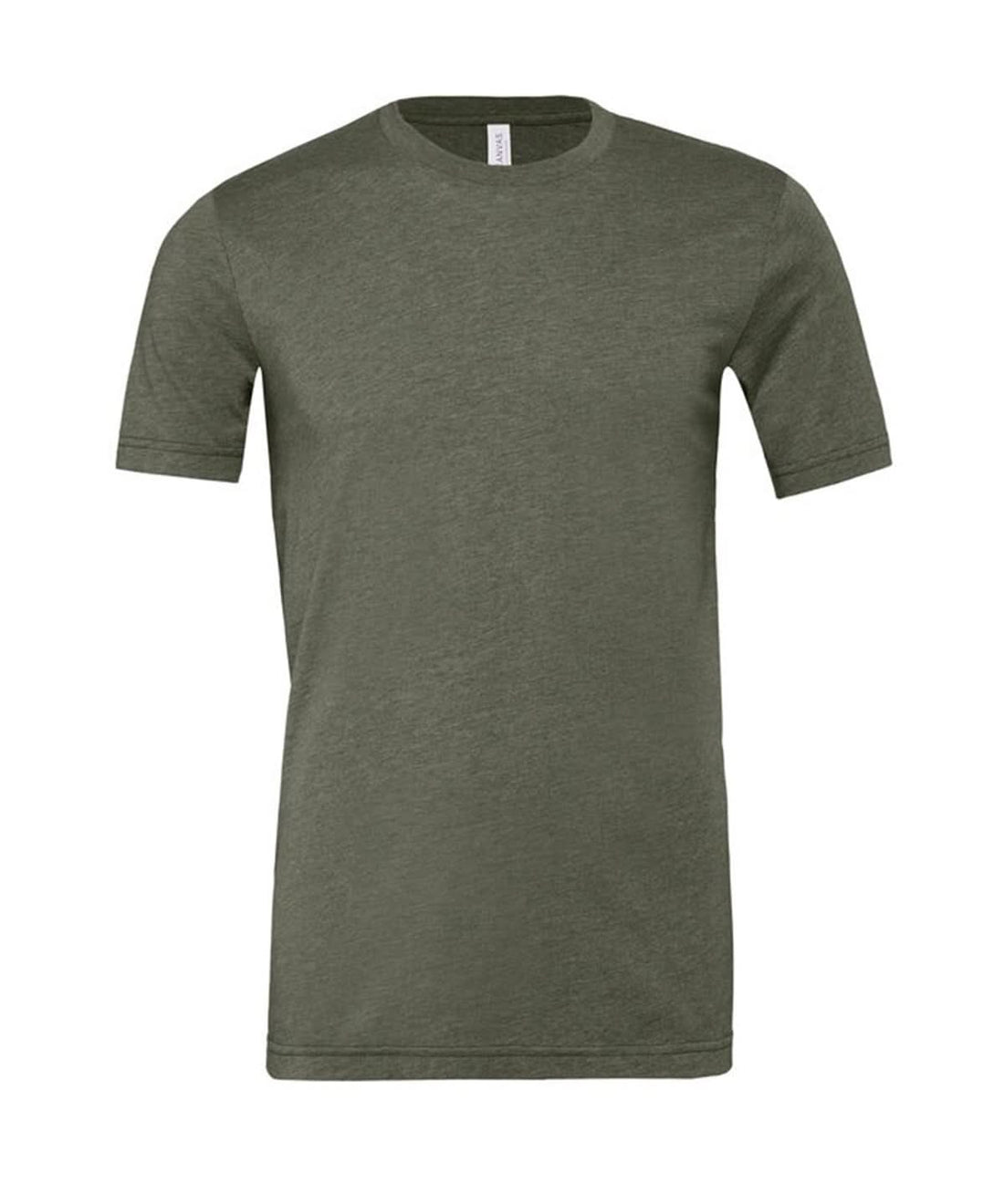 Bella Canvas Unisex heather CVC short sleeve t shirt Heather Military Green CV01H - Heather Military Green - Customisable T-Shirts