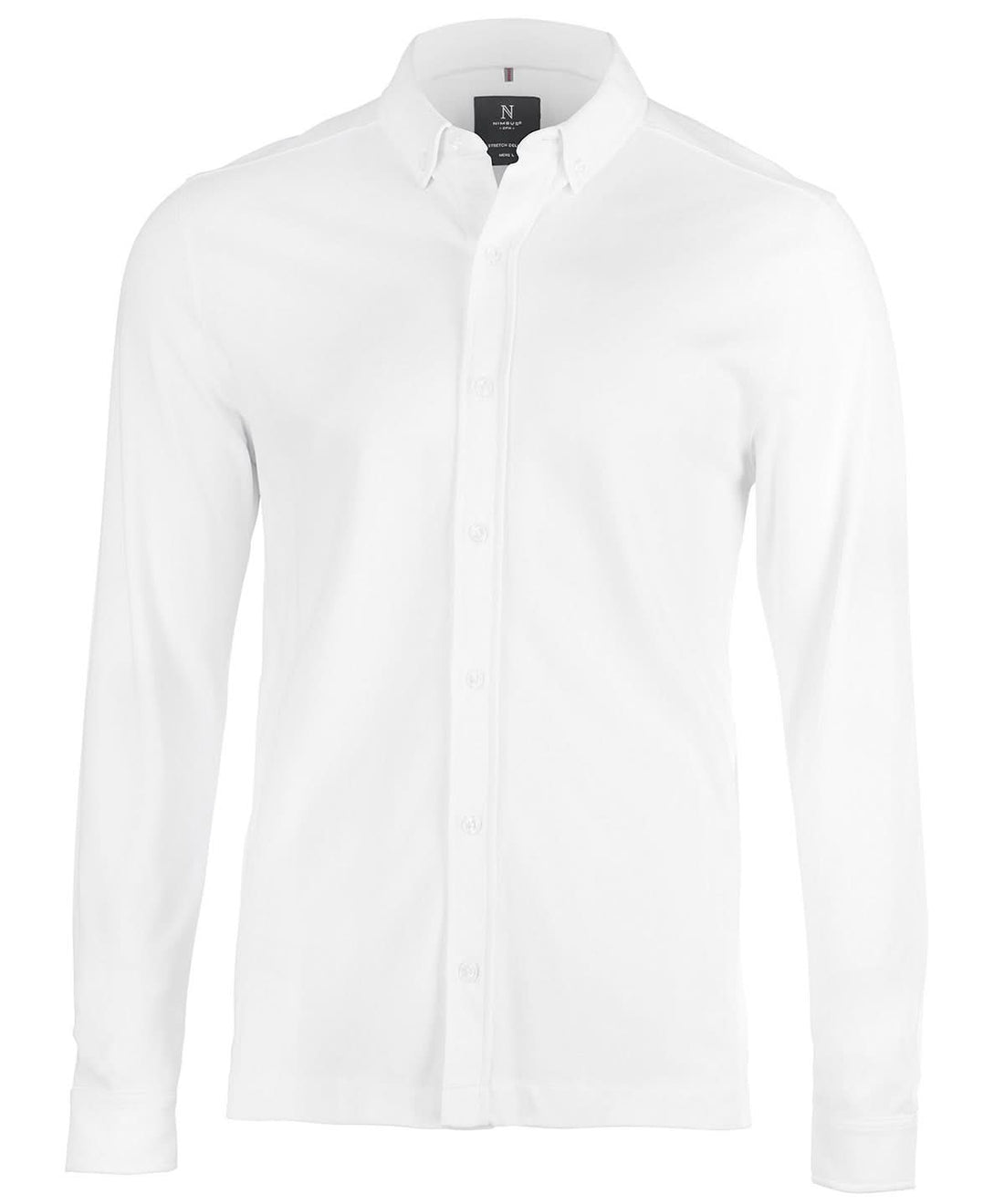 Nimbus Kingston stretch deluxe piqu shirt N103M - White - Customisable Shirts