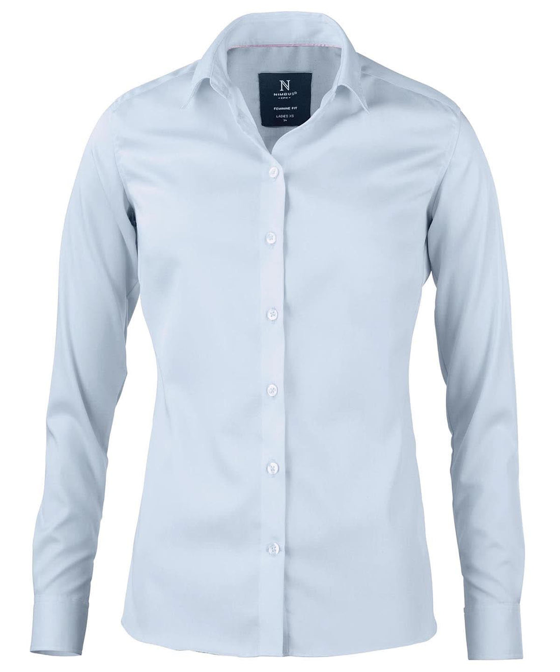 Nimbus Womens Portland super non iron business shirt N101F - Light Blue - Customisable Shirts
