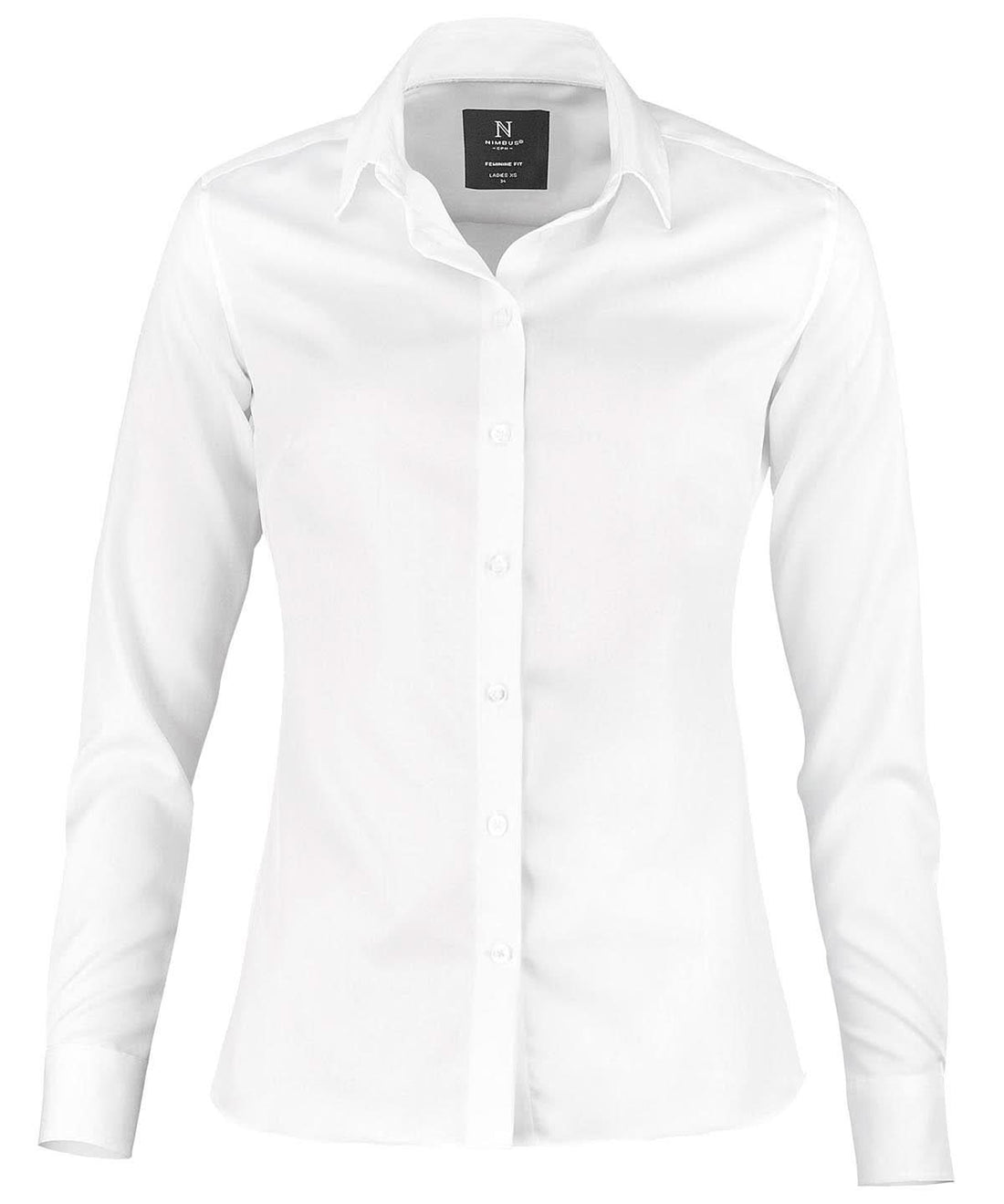 Nimbus Womens Portland super non iron business shirt N101F - White - Customisable Shirts