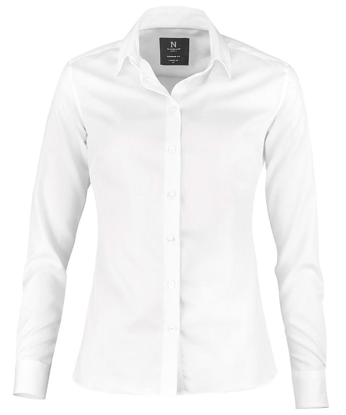 Nimbus Womens Portland super non iron business shirt N101F - White - Customisable Shirts