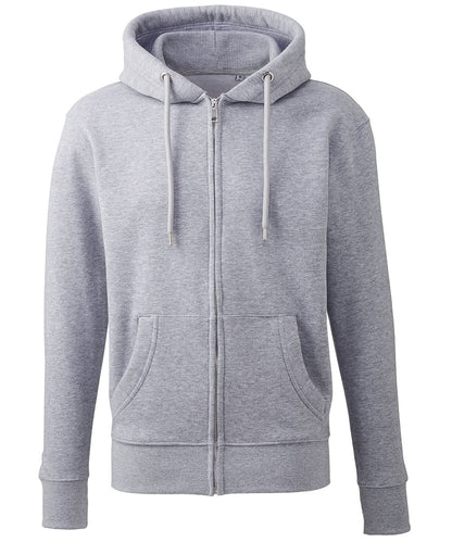 Anthem Mens full zip hoodie AM002 - Grey Marl - Customisable Hoodies