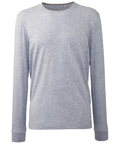 Anthem Mens long sleeve t shirt AM011 - Grey Marl - Customisable T-Shirts
