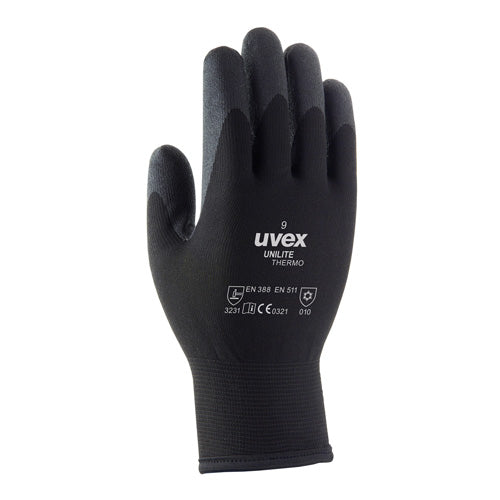 Uvex Uvex Unilite Thermo Gloves - Black - Customisable Freezer
