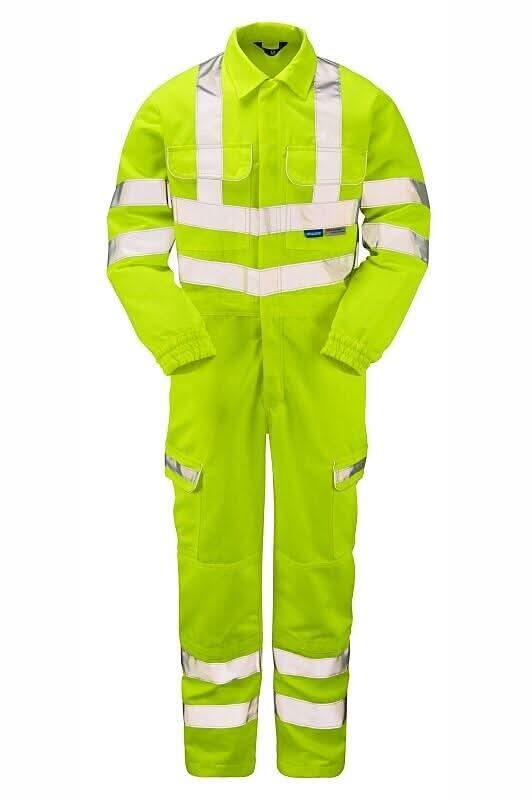 Pulsar Hi Vis Yellow Combat Coverall P349 - Yellow - Customisable Coveralls