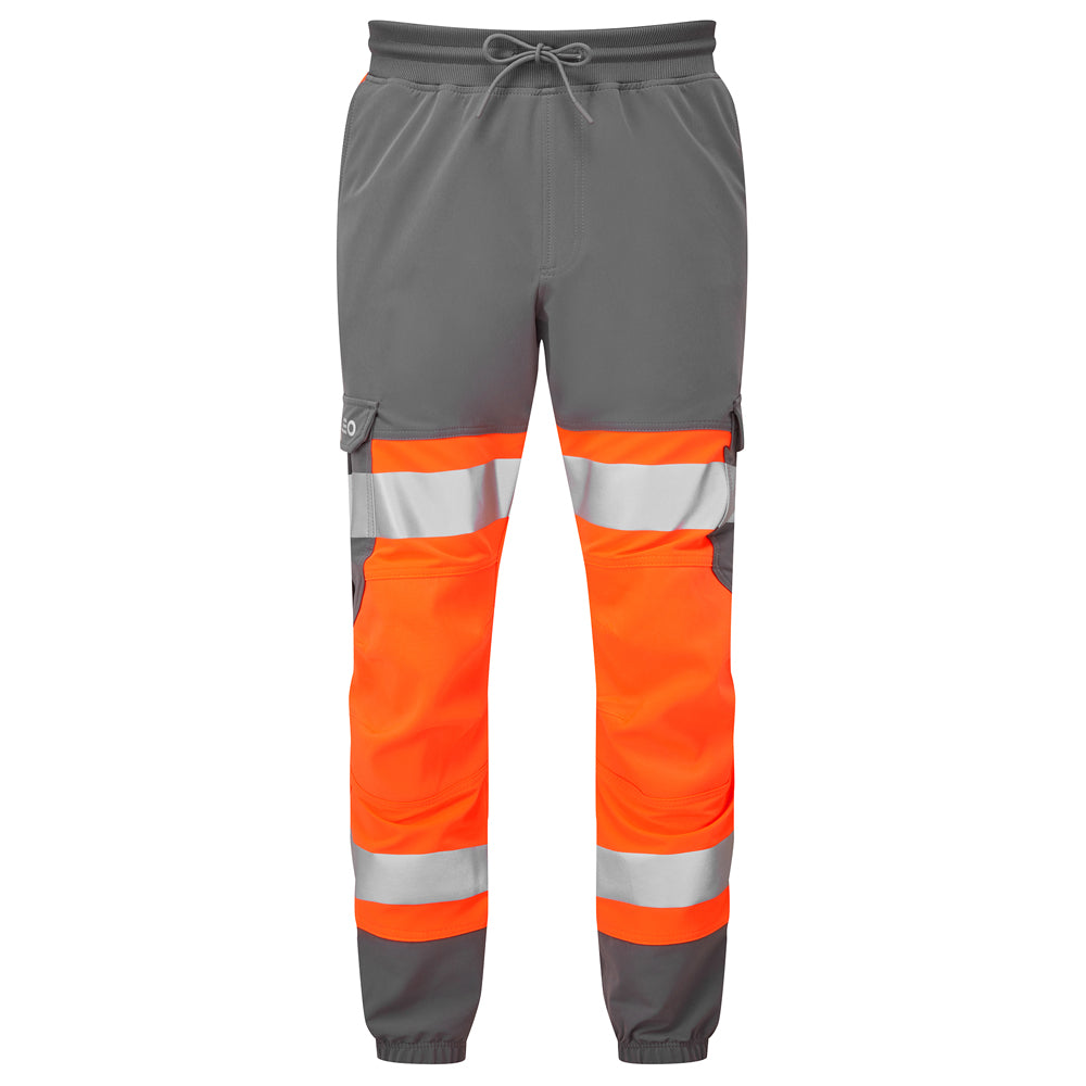 EcoViz High Performance 4X Stretch Orange/ Grey Trouser Hawkridge JT01 - - Customisable Trousers