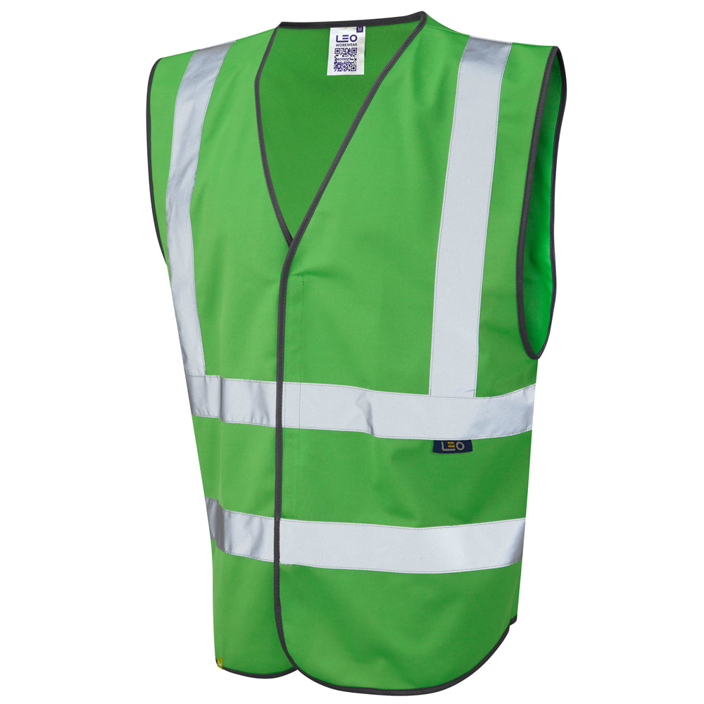 EcoViz Reflective Waistcoat GREEN Pilton W05 - GREEN - Customisable HV Vest