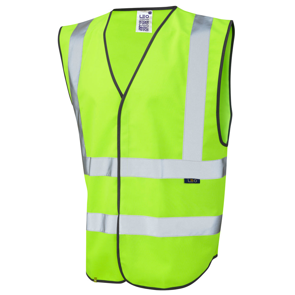 EcoViz Reflective Waistcoat LIME Pilton W05 - LIME - Customisable HV Vest