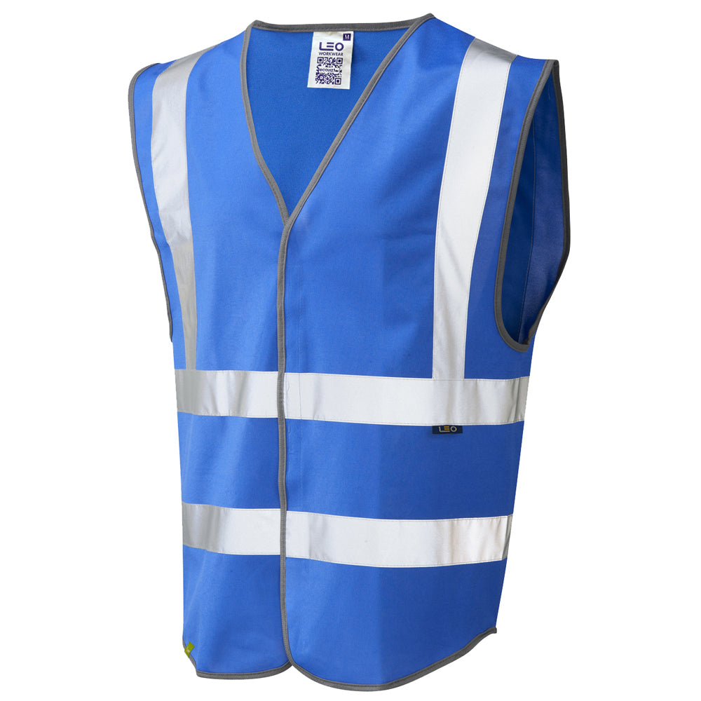 EcoViz Reflective Waistcoat ROYAL Pilton W05 - ROYAL - Customisable HV Vest