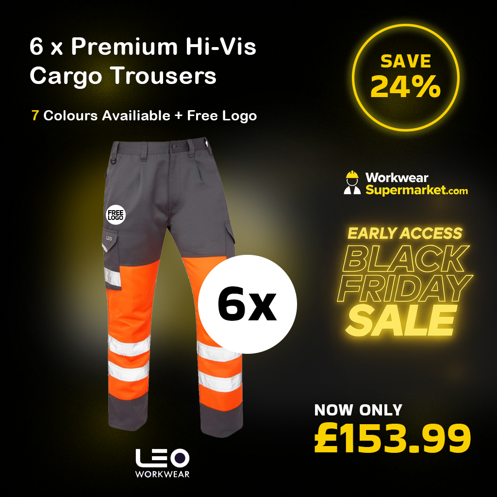 6 X Premium Cargo Hi Vis Cargo Trousers - - Customisable Bundle