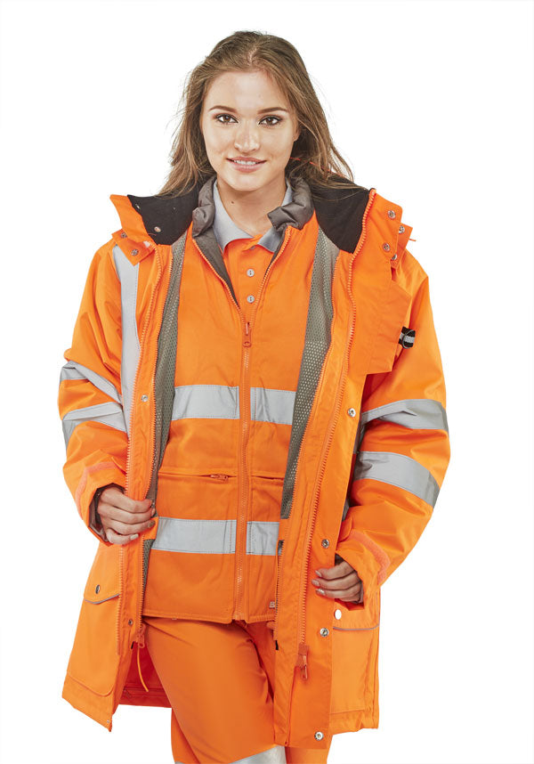 Beeswift Elsener Hi Vis In Jacket And Bodywarmer Waterproof - - Customisable Jackets
