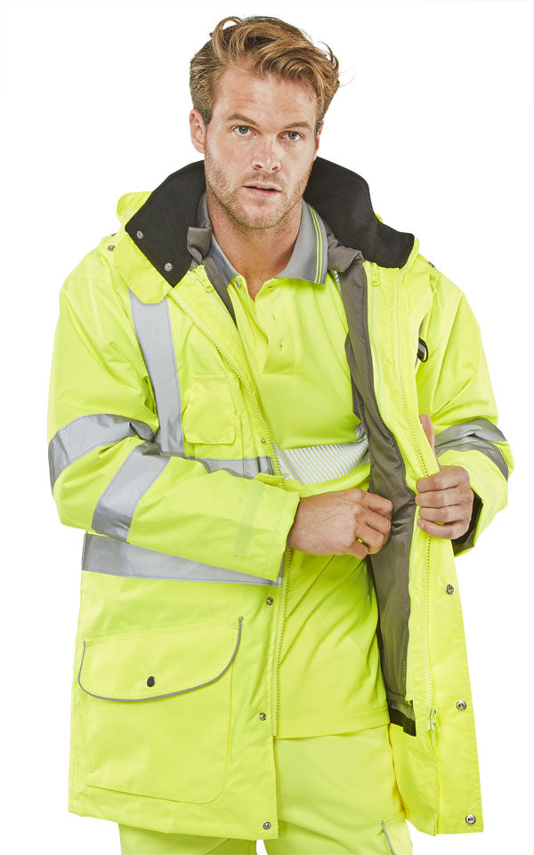 Beeswift Elsener Hi Vis In Jacket And Bodywarmer Waterproof - - Customisable Jackets