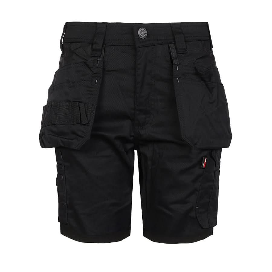 TUFFSTUFF PROFLEX WORK SHORT - BLACK - Customisable TROUSERS