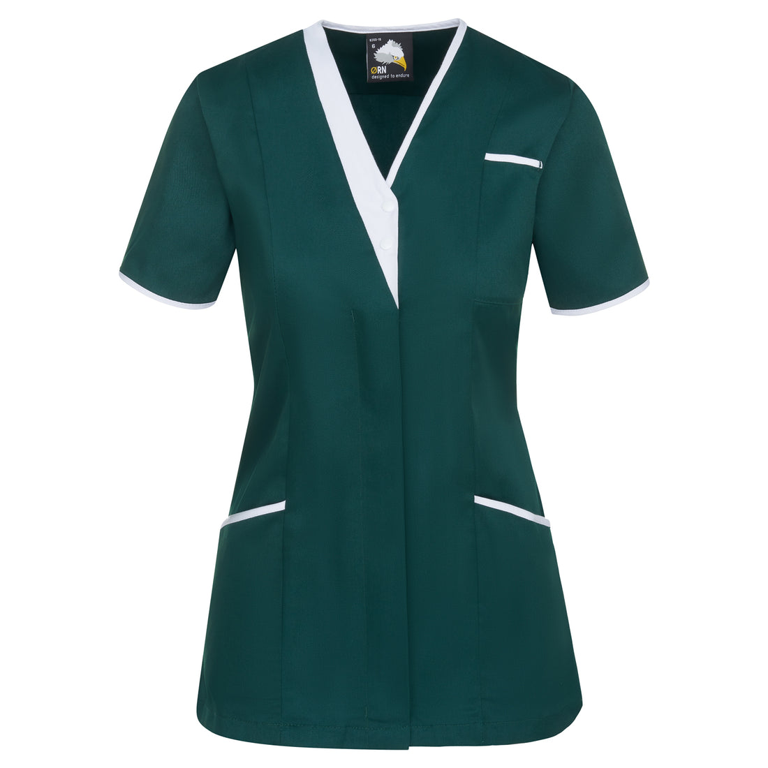 Orn Tonia V-Neck Tunic - Bottle - White - 8200 - Bottle - White - Customisable Healthcare