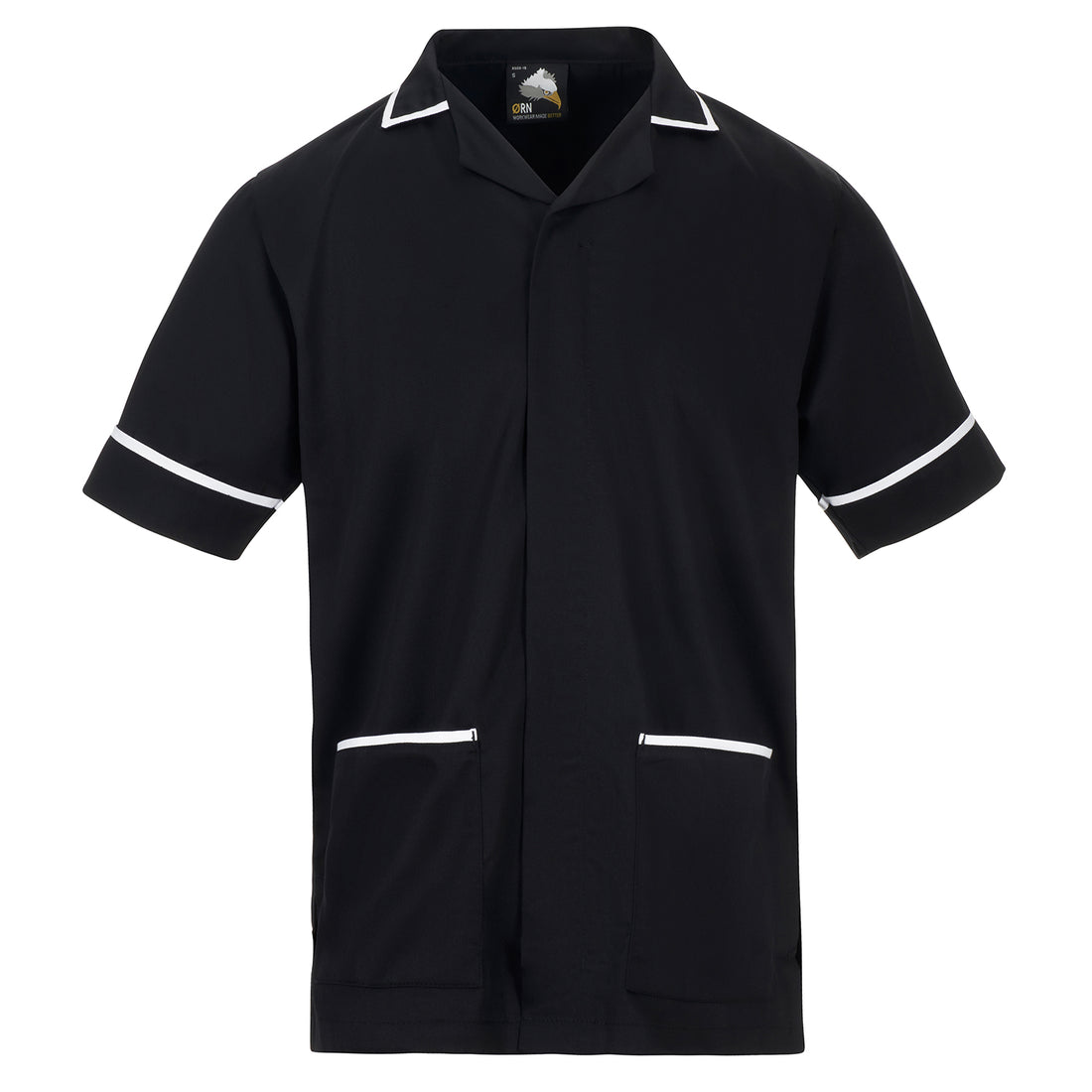 Orn Darwin Male Tunic - Black - White - 8500 - Black - White - Customisable Healthcare