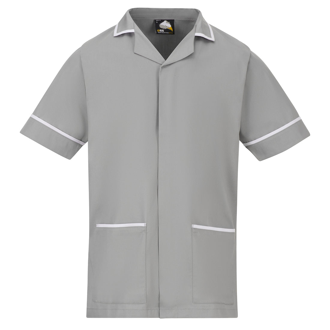 Orn Darwin Male Tunic - Grey - White - 8500 - Grey - White - Customisable Healthcare