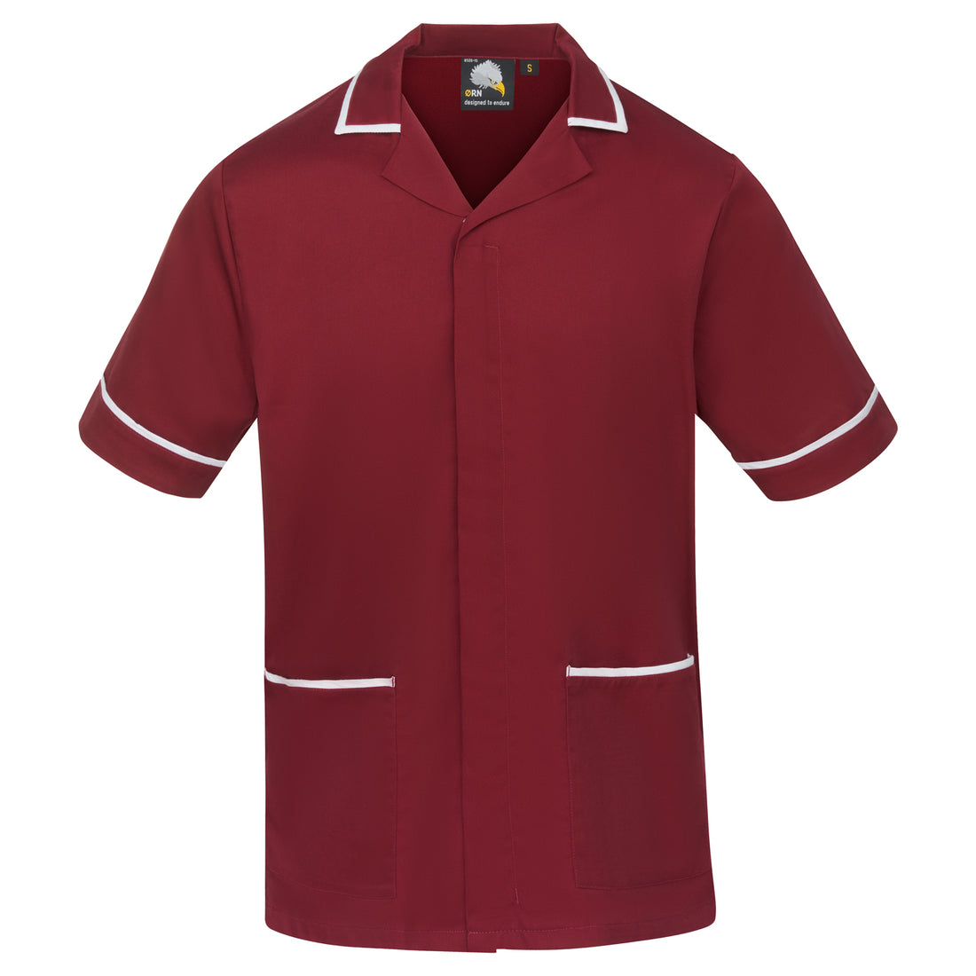 Orn Darwin Male Tunic - Maroon - White - 8500 - Maroon - White - Customisable Healthcare