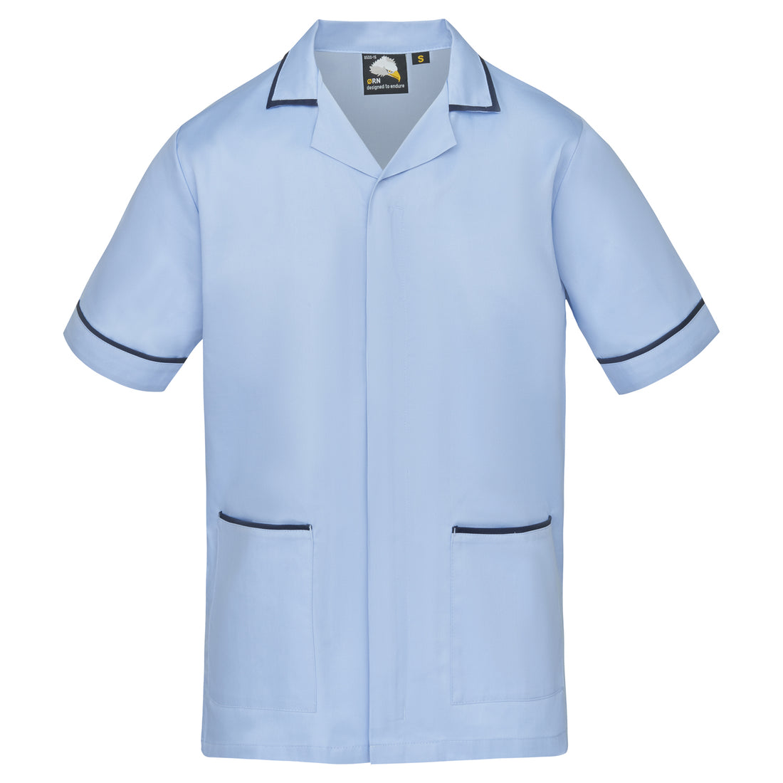 Orn Darwin Male Tunic - Sky - Navy - 8500 - Sky - Navy - Customisable Healthcare