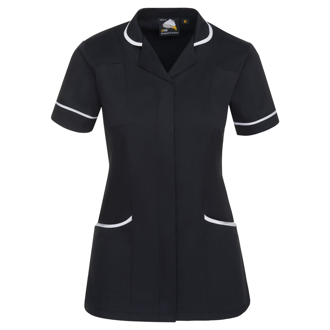 Orn Florence Classic Tunic - Black/White - 8600 - Black White - Customisable Healthcare