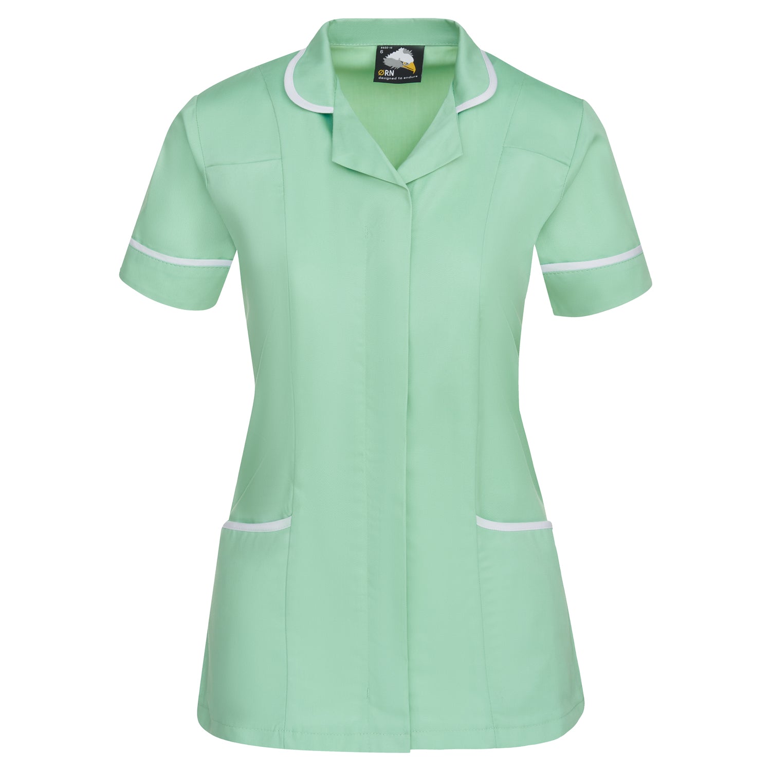 Orn Florence Classic Tunic - Eau De Nil - White - 8600 - Eau De Nil - White - Customisable Healthcare