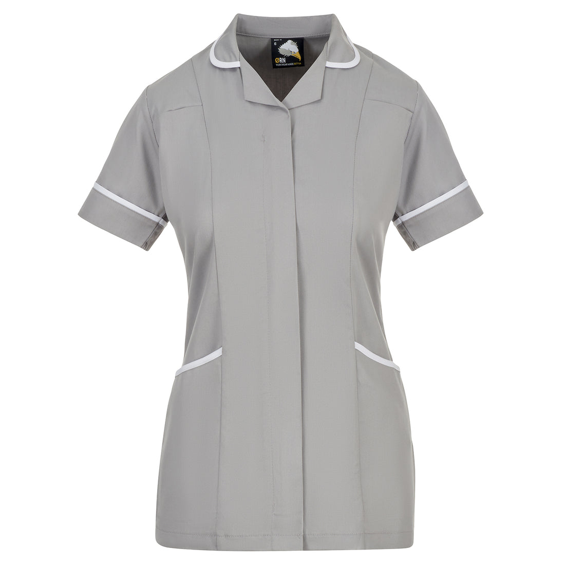 Orn Florence Classic Tunic - Grey - White - 8600 - Grey - White - Customisable Healthcare