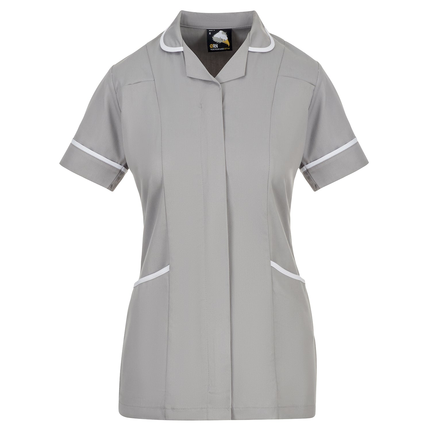 Orn Florence Classic Tunic - Grey - White - 8600 - Grey - White - Customisable Healthcare