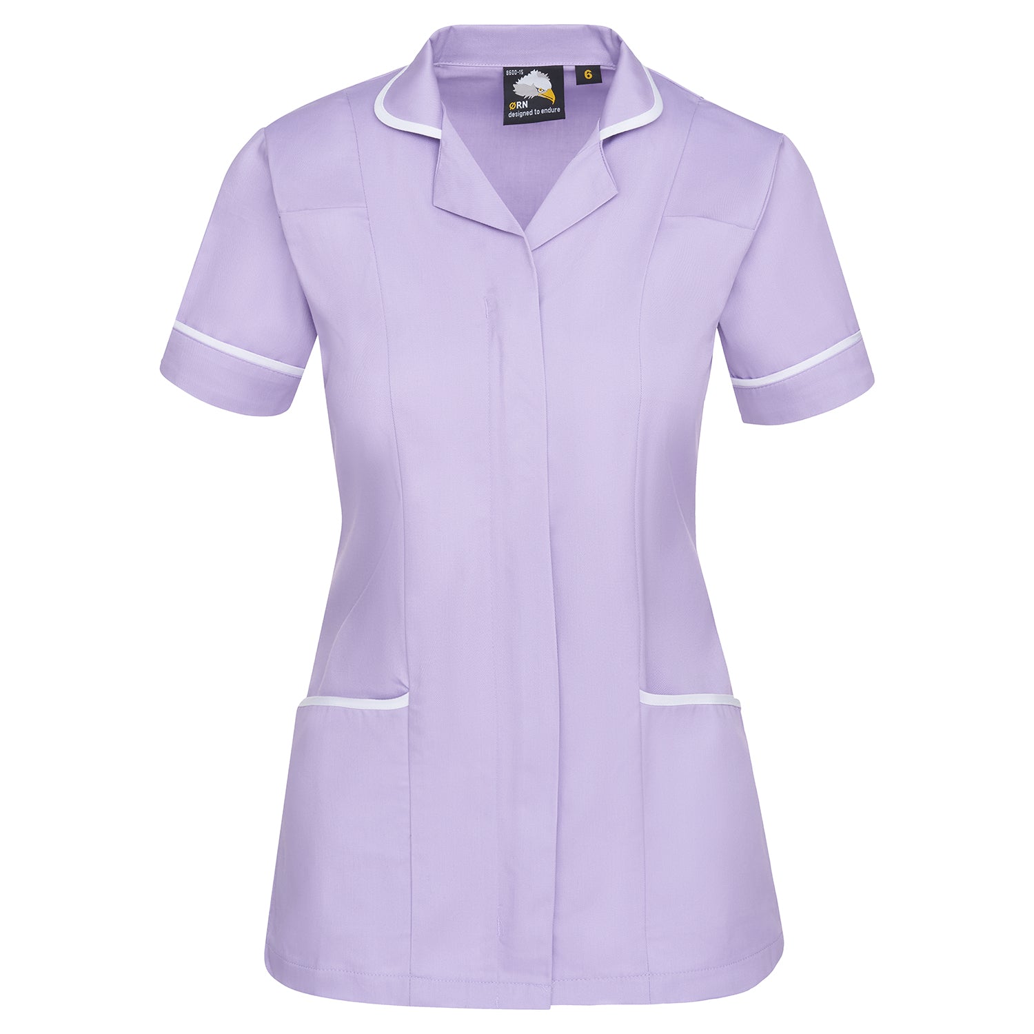 Orn Florence Classic Tunic - Lilac - White - 8600 - Lilac - White - Customisable Healthcare