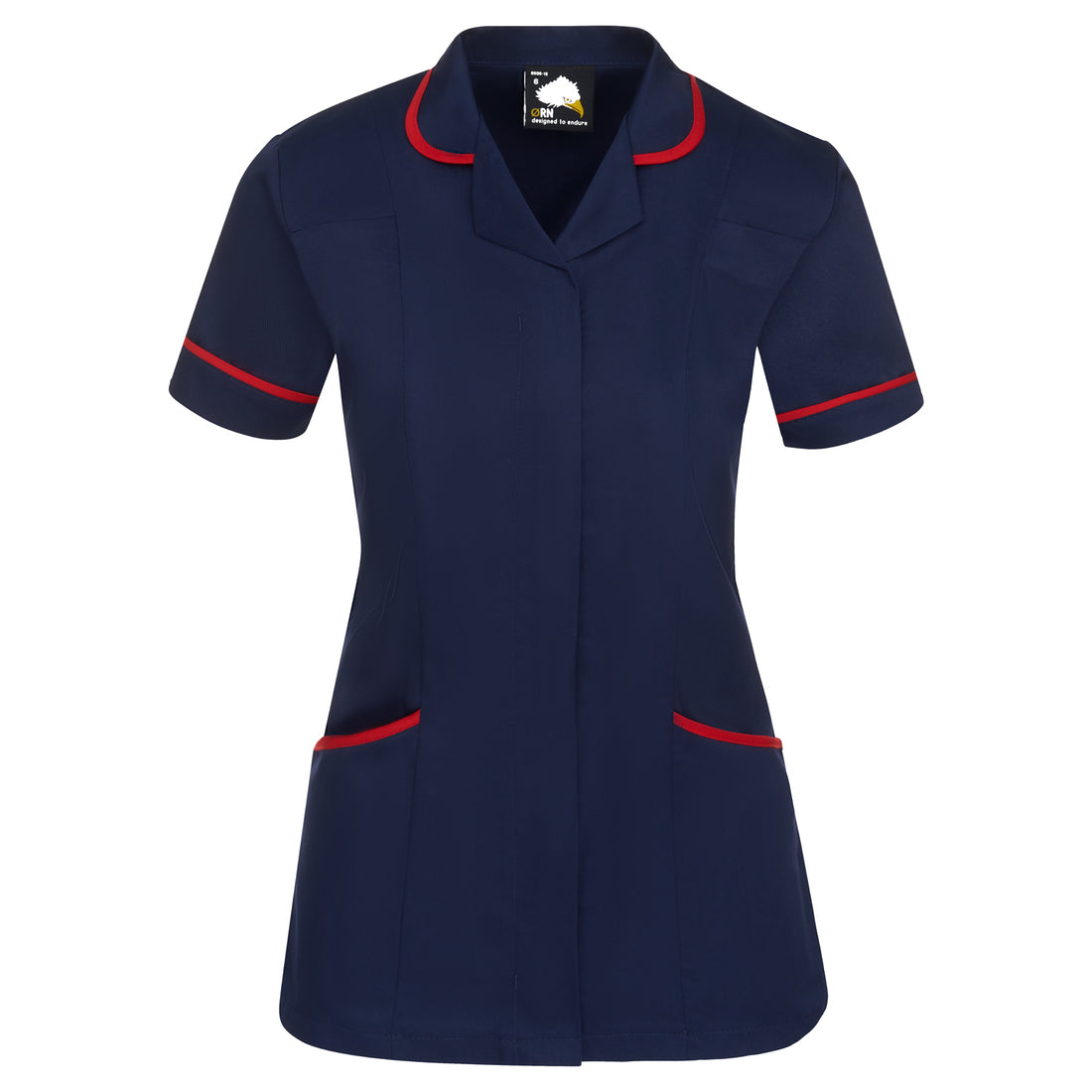 Orn Florence Classic Tunic - Navy - Red - 8600 - Navy - Red - Customisable Healthcare