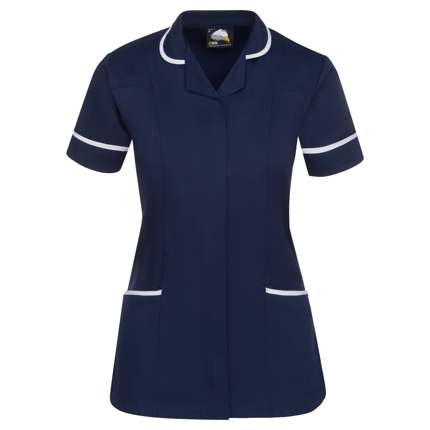 Orn Florence Classic Tunic - Navy - White - 8600 - Navy - White - Customisable Healthcare