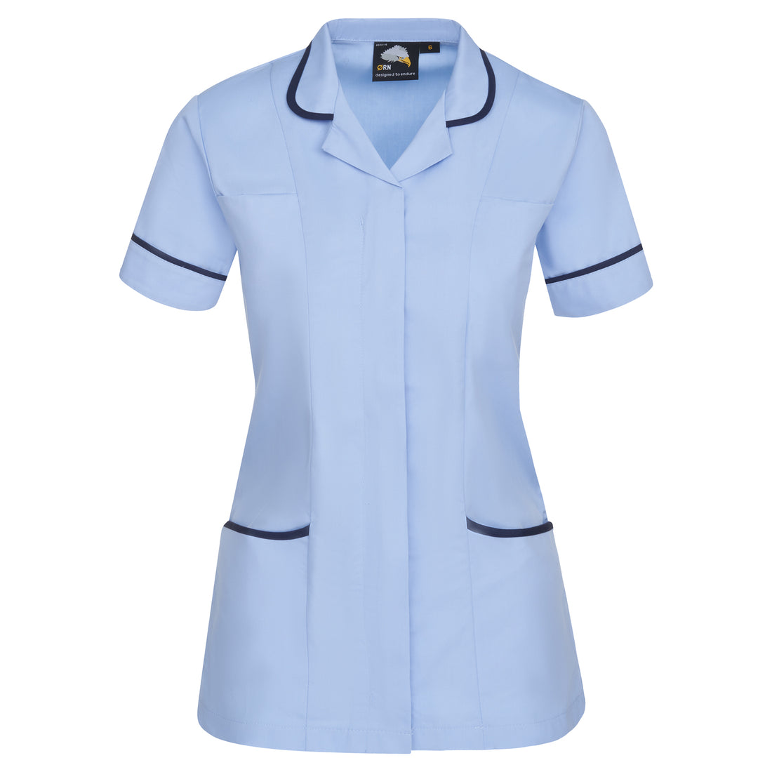 Orn Florence Classic Tunic - Sky - Navy - 8600 - Sky - Navy - Customisable Healthcare