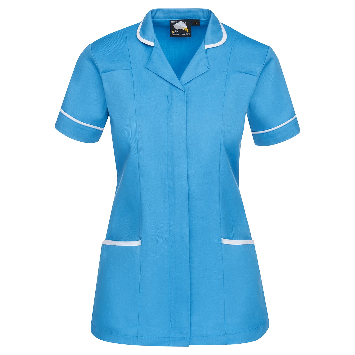 Orn Florence Classic Tunic - Teal - White - 8600 - Teal - White - Customisable Healthcare