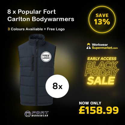 8 x Best Selling Fort Carlton Bodywarmers + Free Stitched Logo - 223