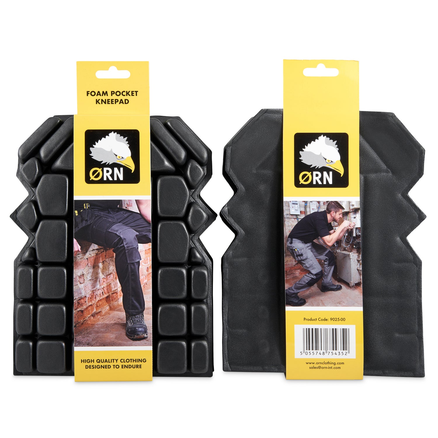 Orn Foam Pocket Kneepad - Black - 9025 - Black - Customisable Accessories