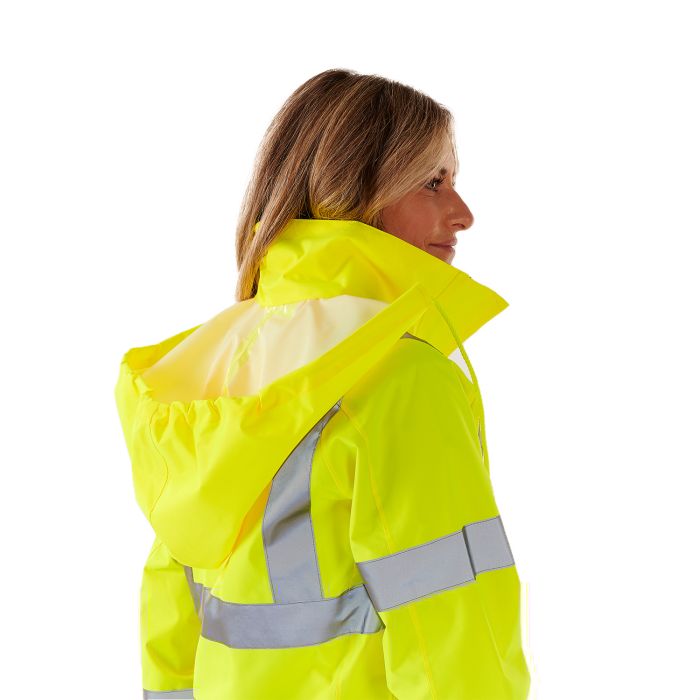 Supertouch - Ladies Hi Vis Yellow Sophia Lightweight Jacket - HV302 - - Customisable Jacket