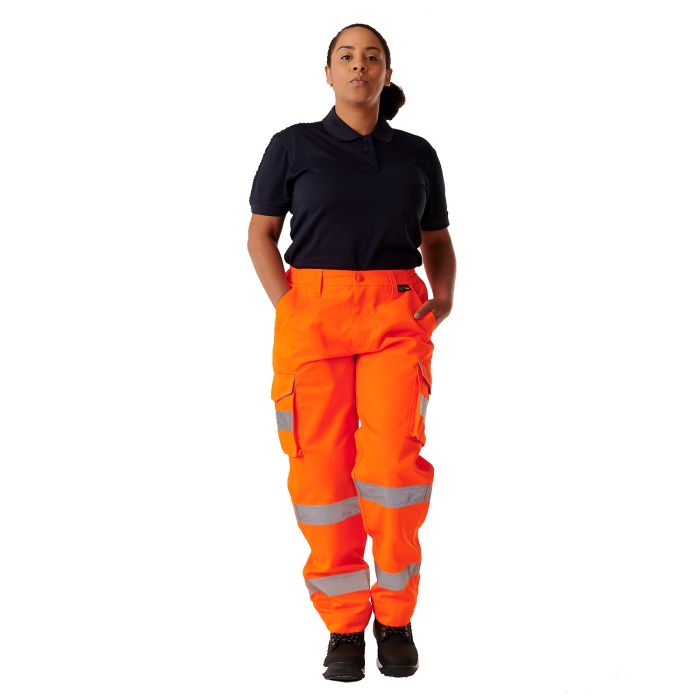 Supertouch - Ladies Hi Vis Orange Hana Combat Trouser - HV311 - - Customisable Trousers