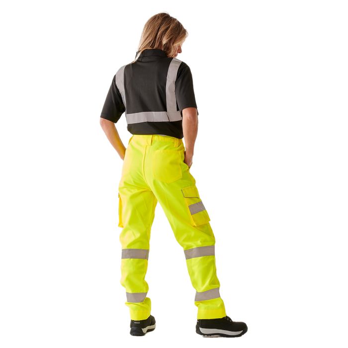 Supertouch - Ladies Hi Vis Yellow Hana Combat Trouser - HV310 - - Customisable Trousers