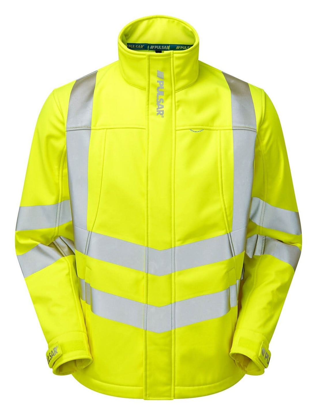 Pulsar Hi Vis Yellow Interactive Softshell Jacket P534 - Yellow - Customisable Softshell Jacket