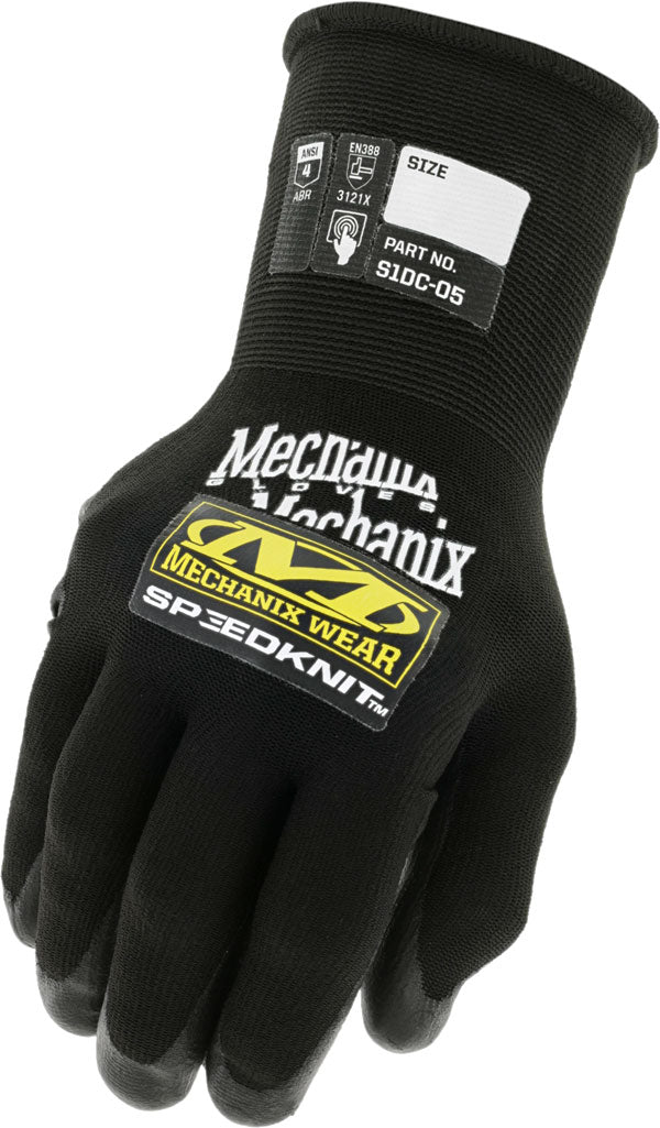Mechanix Speed Knit Glove - Black - Customisable Mechanics