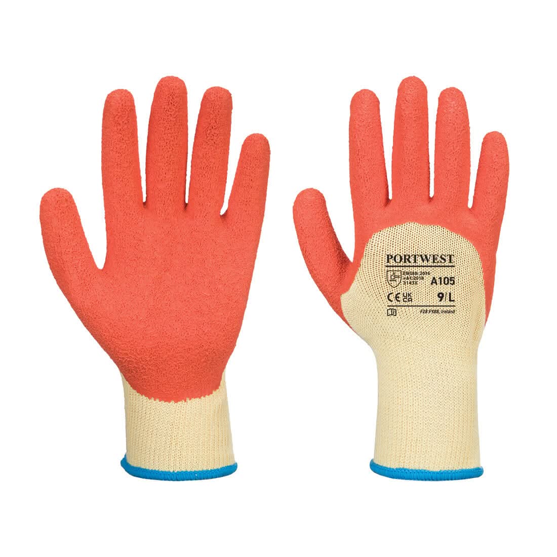Portwest Grip Xtra Glove A105 - Yellow Orange - Customisable Hand Protection