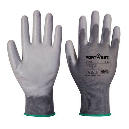 Grip 13 Pu Palm Glove A120 - Grey - Customisable Grip Gloves