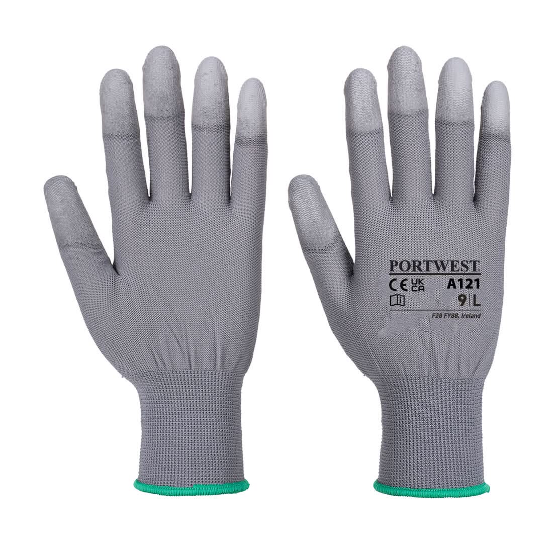 Portwest Pu Fingertip Glove A121 - Grey - Customisable Hand Protection