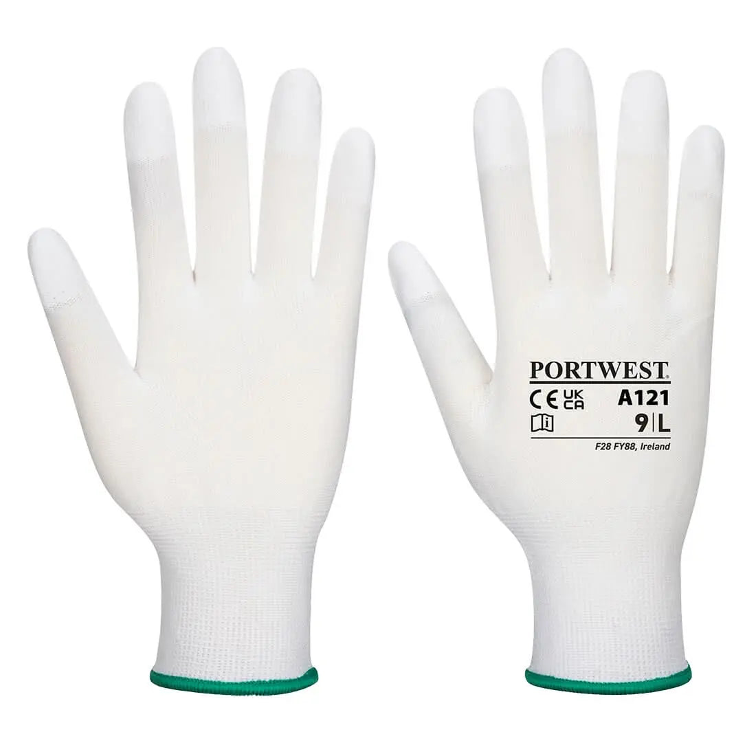 Grip 13 Pu Fingertip Glove A121 - White - Customisable Grip Gloves