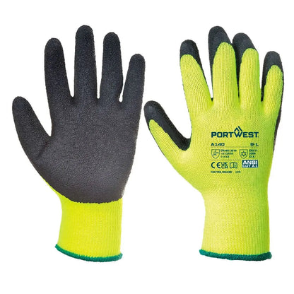 Cold 10 Latex Crinkle Glove A140 - Black - Customisable Cold Protection Gloves