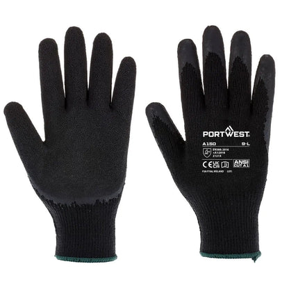 Grip 10 Latex Economy Glove A150 - Black - Customisable Grip Gloves